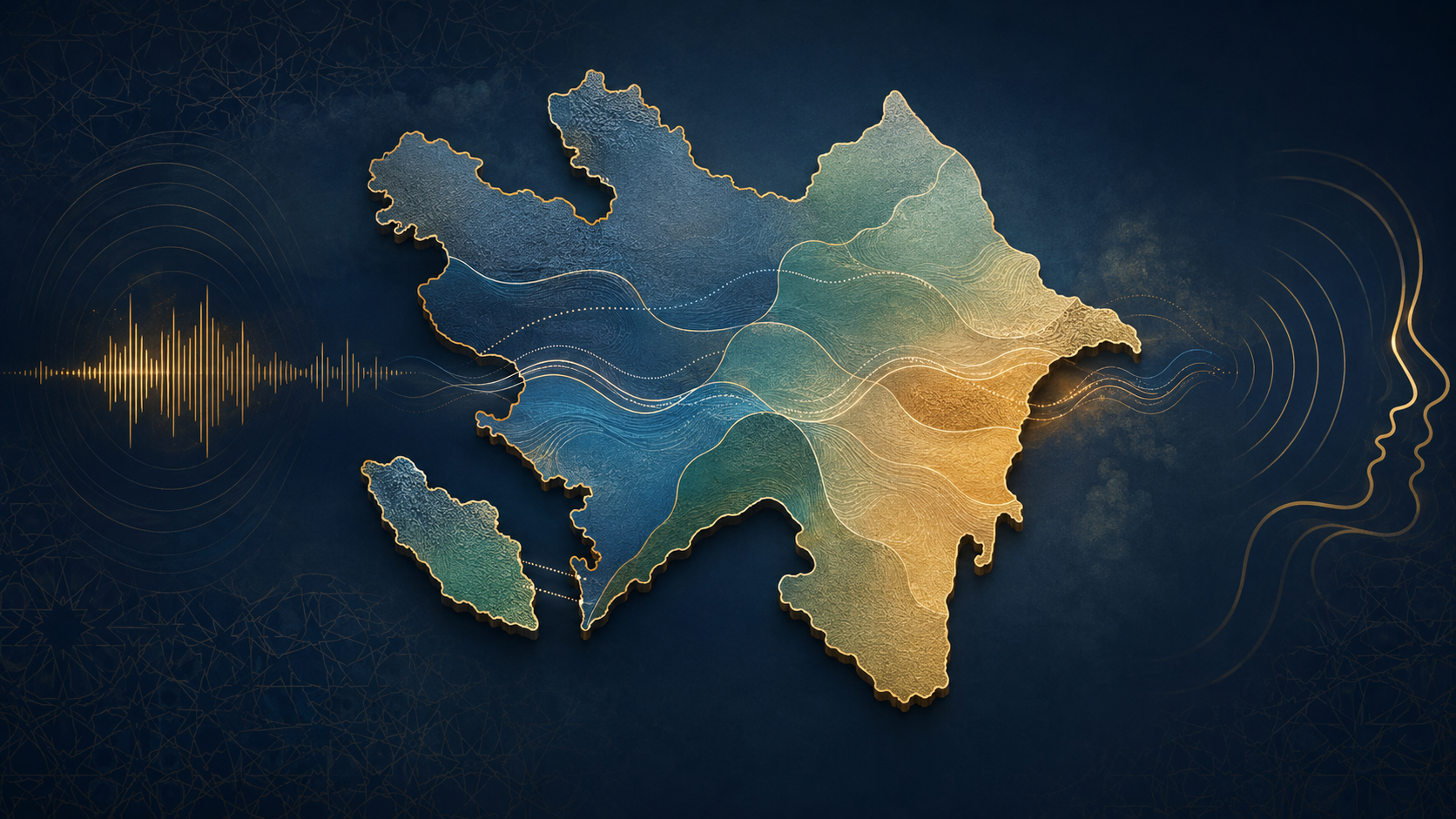 Map of Azerbaijan highlighting regional dialect areas and linguistic variation